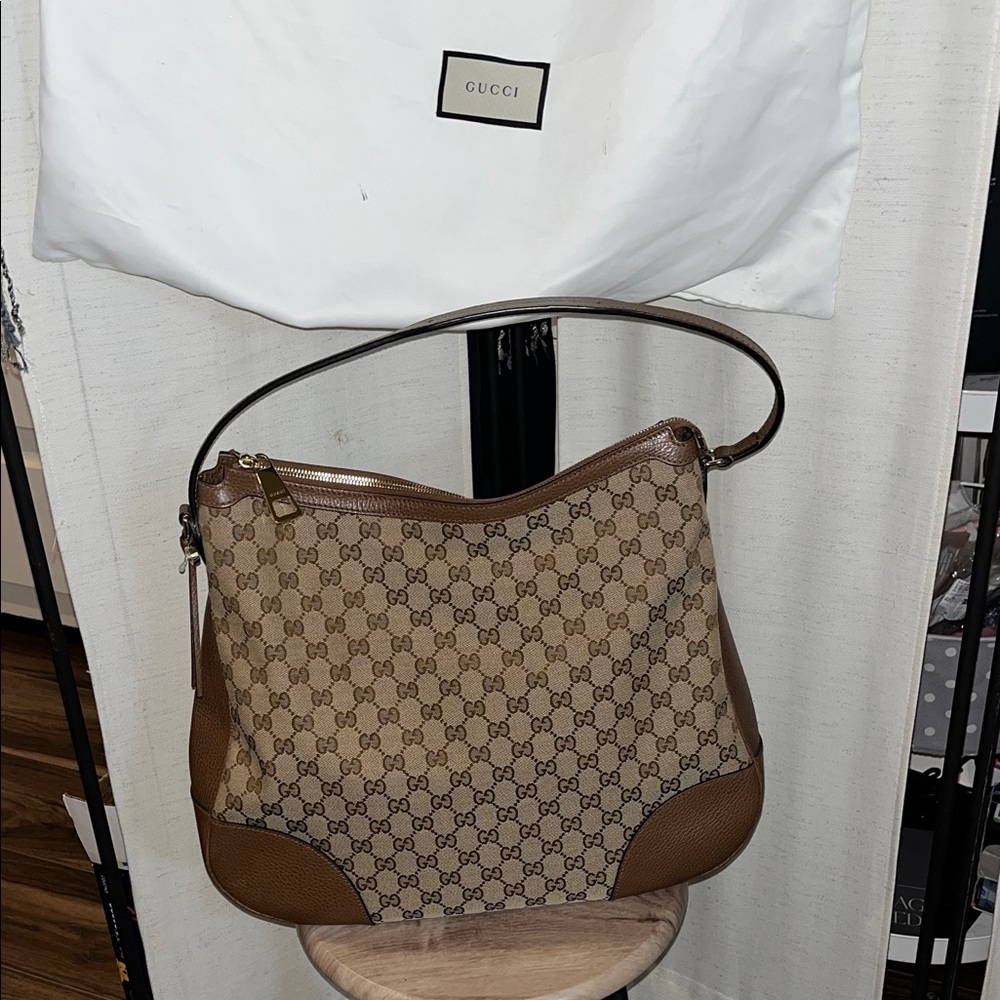 Gucci Tan and Brown Shoulder Bag